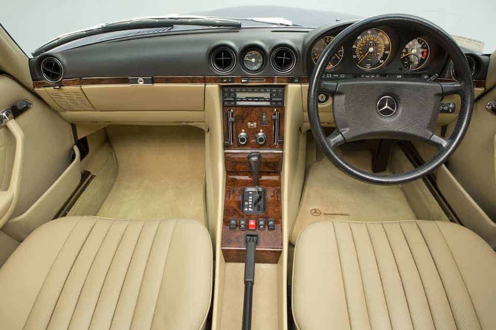 Restored 500SL interior with Beige Leather (275).