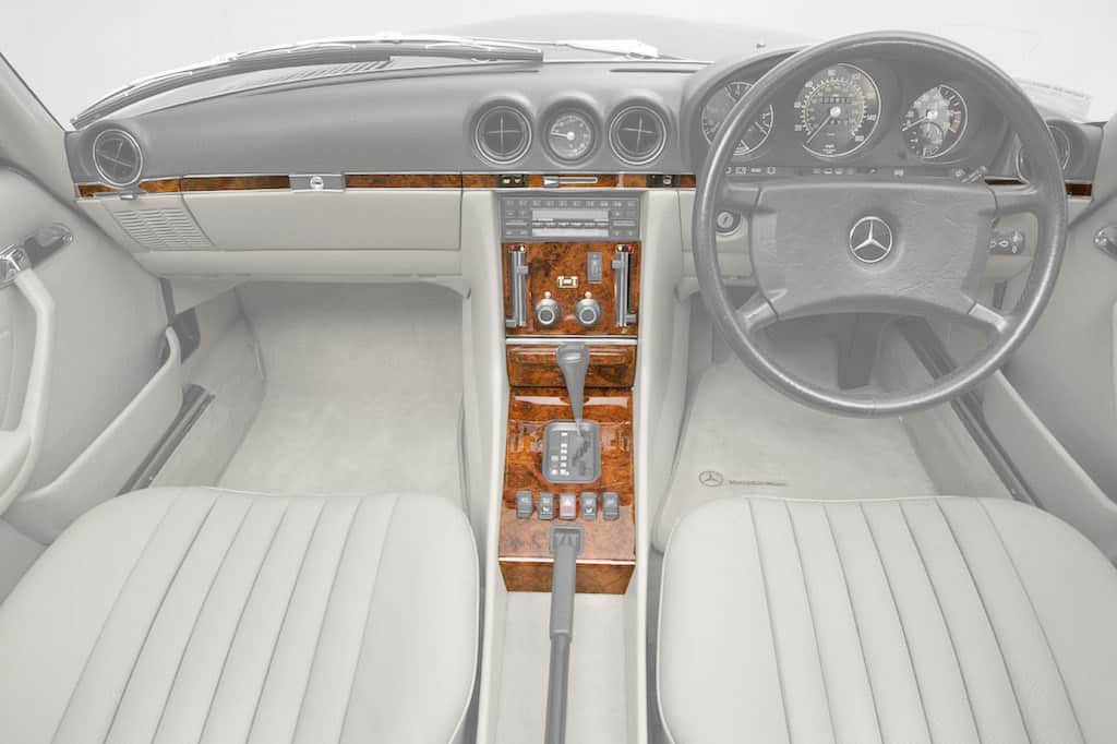 Mercedes R107 interior wood panels