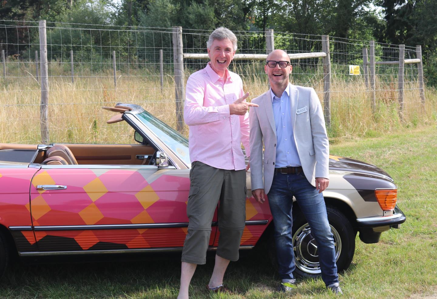 50th Andrew with Sam Bailey (SL SHOP boss and organiser).JPG Andrew Martin and Sam Bailey, SLSHOP's Founder.