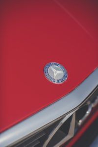 The North Star on the bonnet of the R107 SL