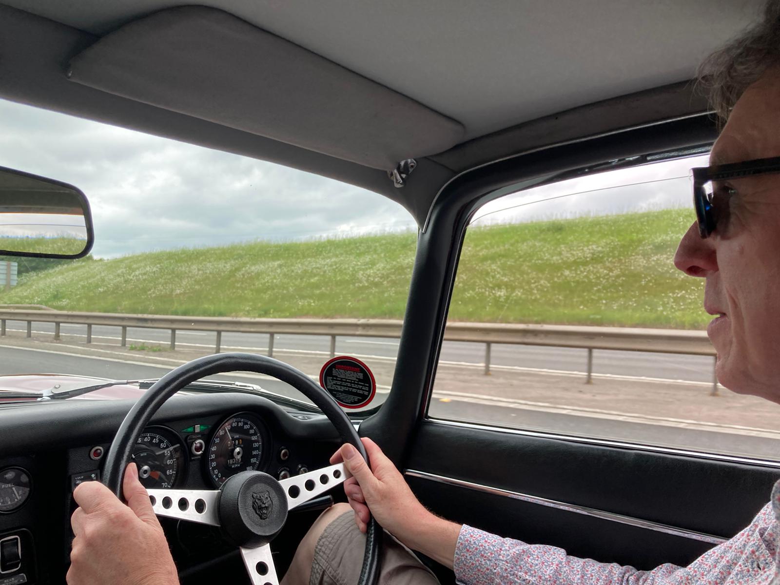 Behind the wheel of the V12 E-type