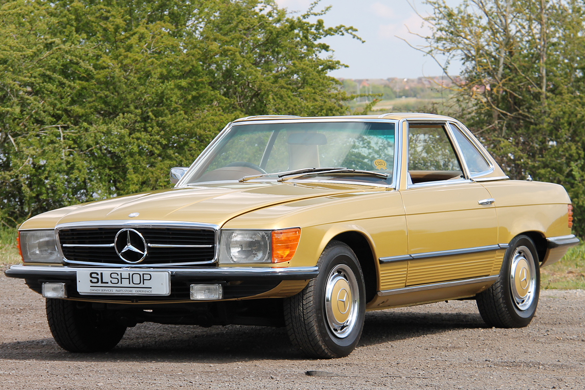 Front three quarters of the 350 SL supplied to Classic and Sports Car