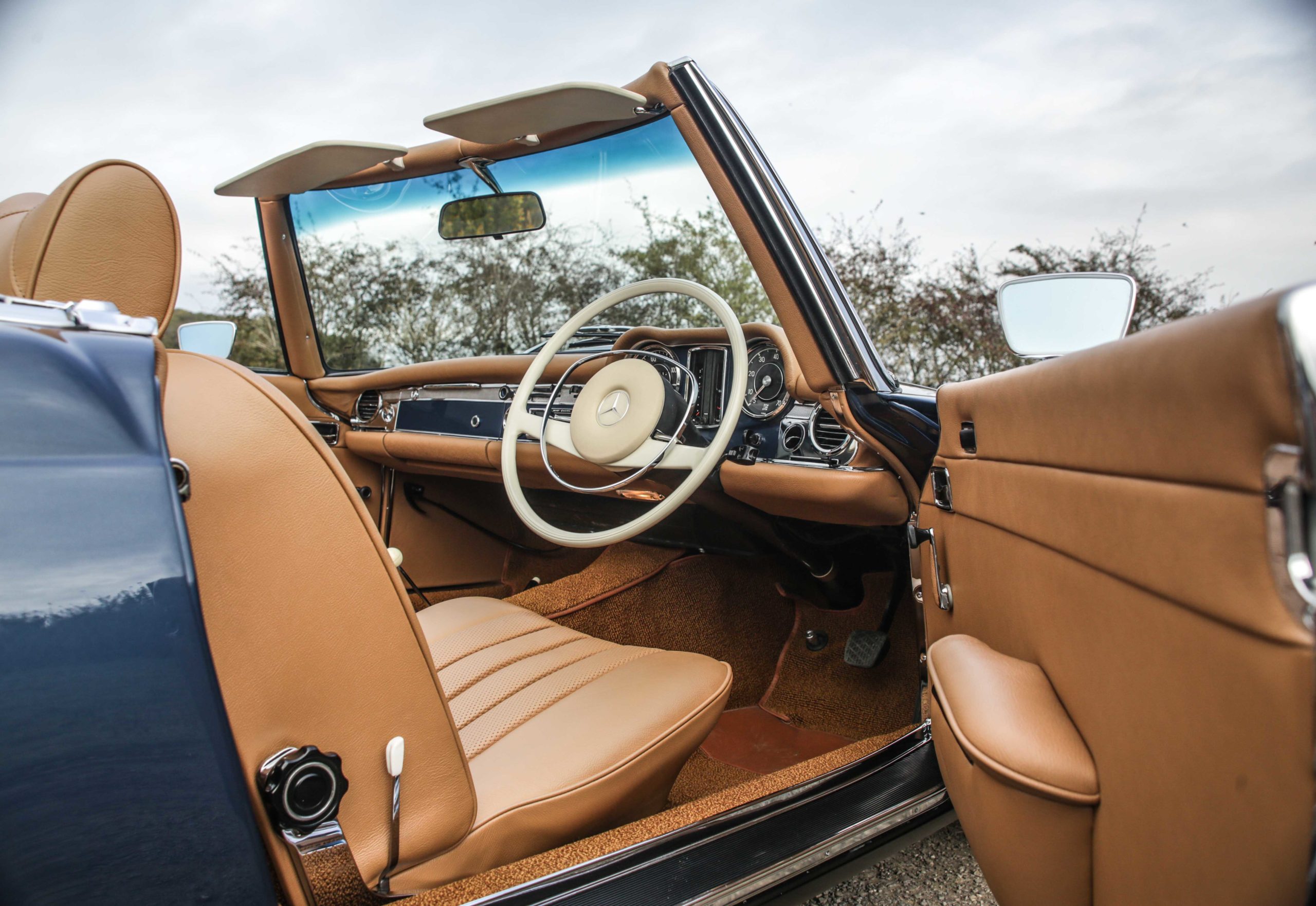 Drivers Seat Perspective of 280 SL In Blue Metallic by SLSHOP