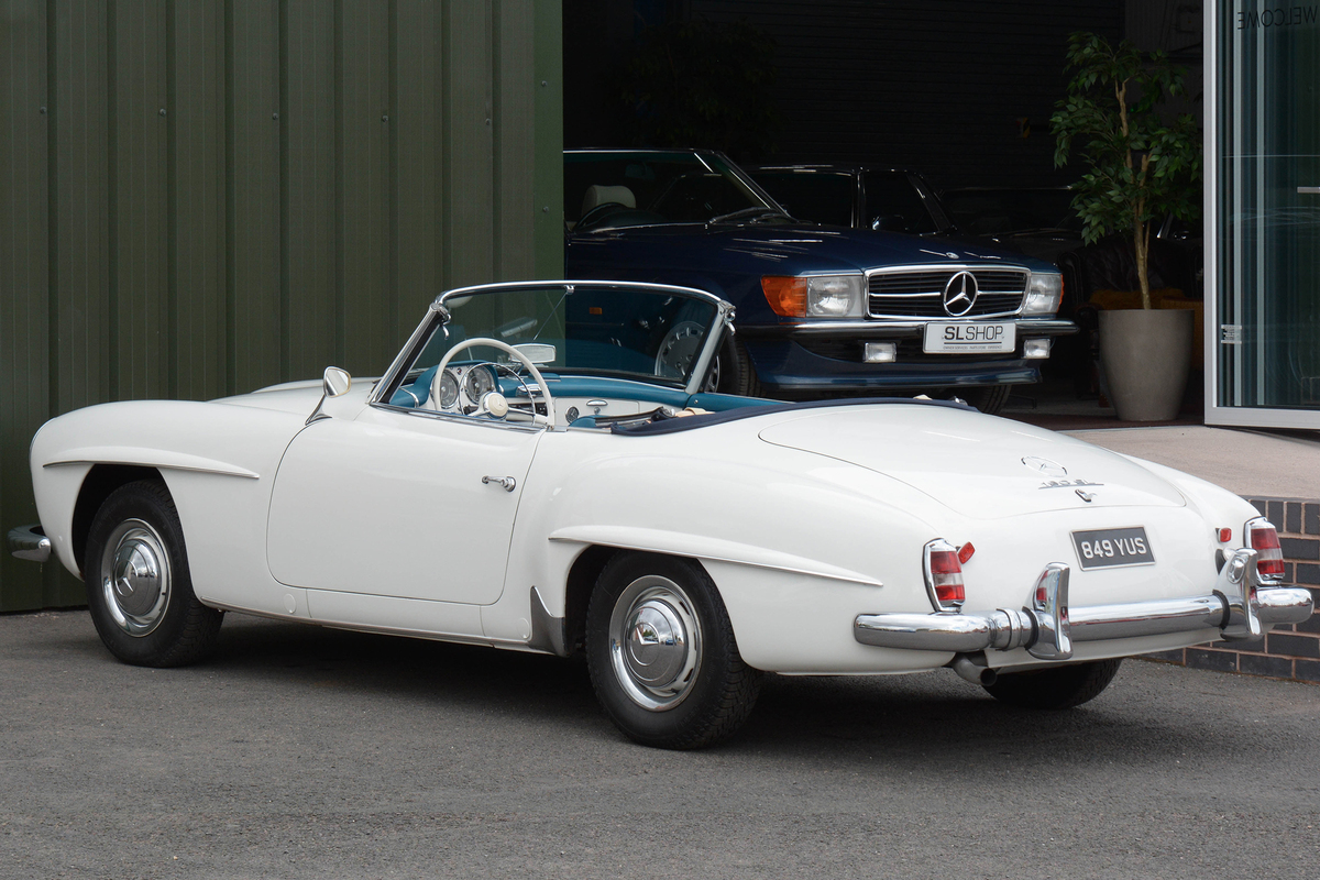 Rear three quarters of a 1953 190 sl Restoration project for sale
