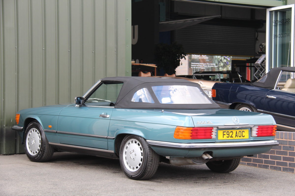 1989 Mercedes-Benz R107 300SL Petrol Blue With Black interior - The SLSHOP