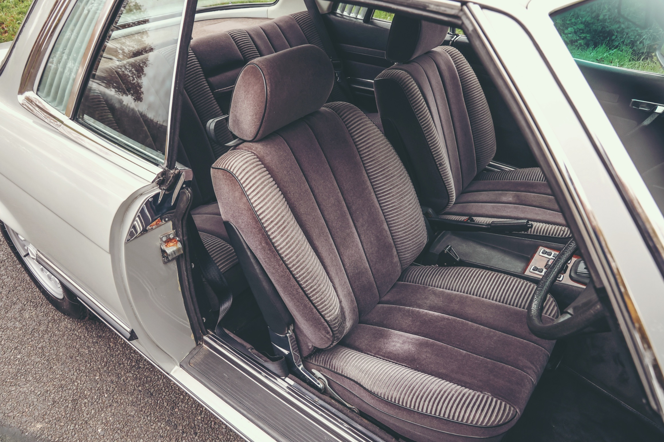 Black velour seats from a Mercedes 450SLC.