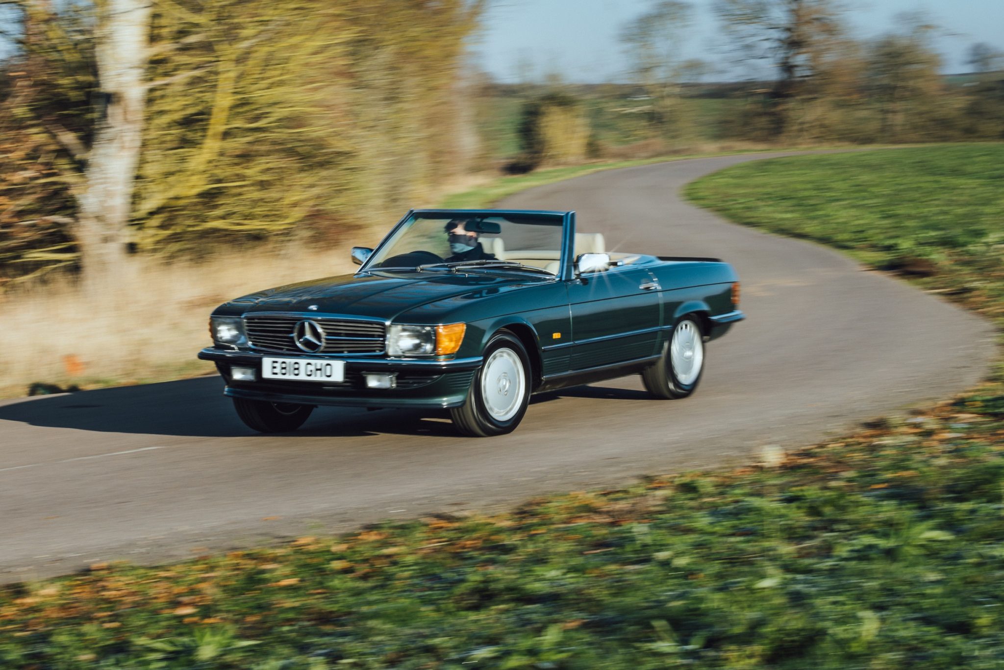 Mercedes-Benz 420SL Pine Green with Mushroom Leather #2387 - The