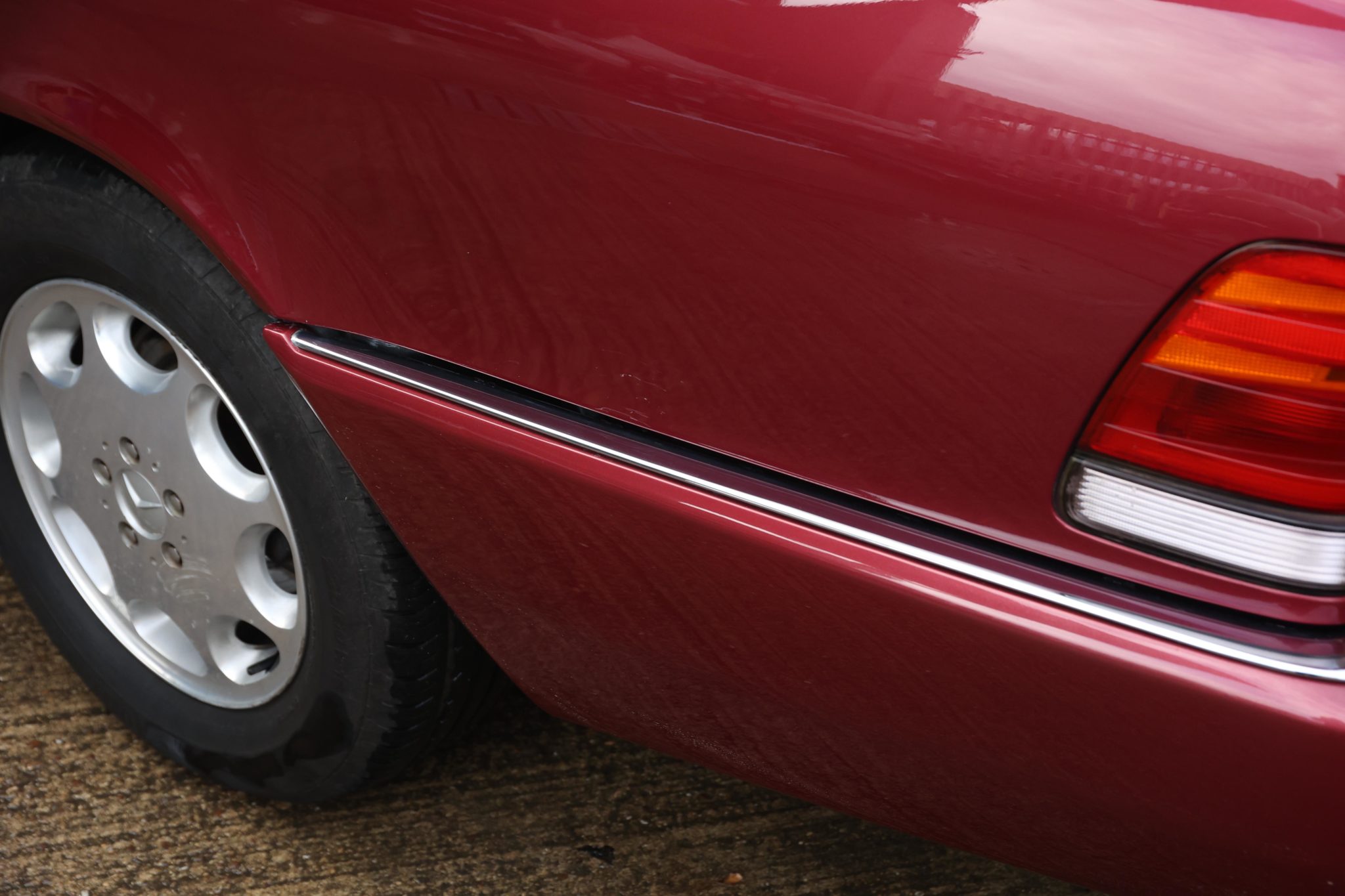 1992 Mercedes Benz W140 600SEL Almandine Red Metallic with Cream ...