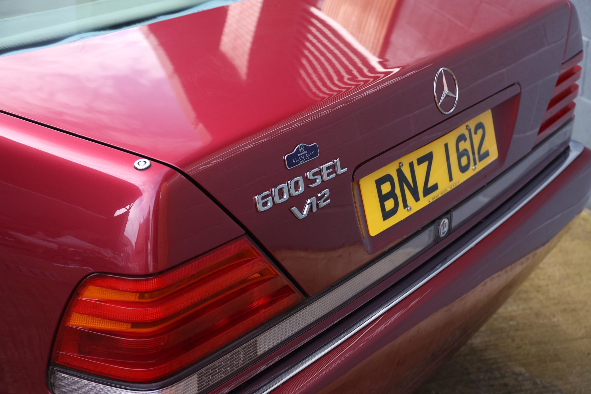 1992 Mercedes Benz W140 600SEL Almandine Red Metallic with Cream ...