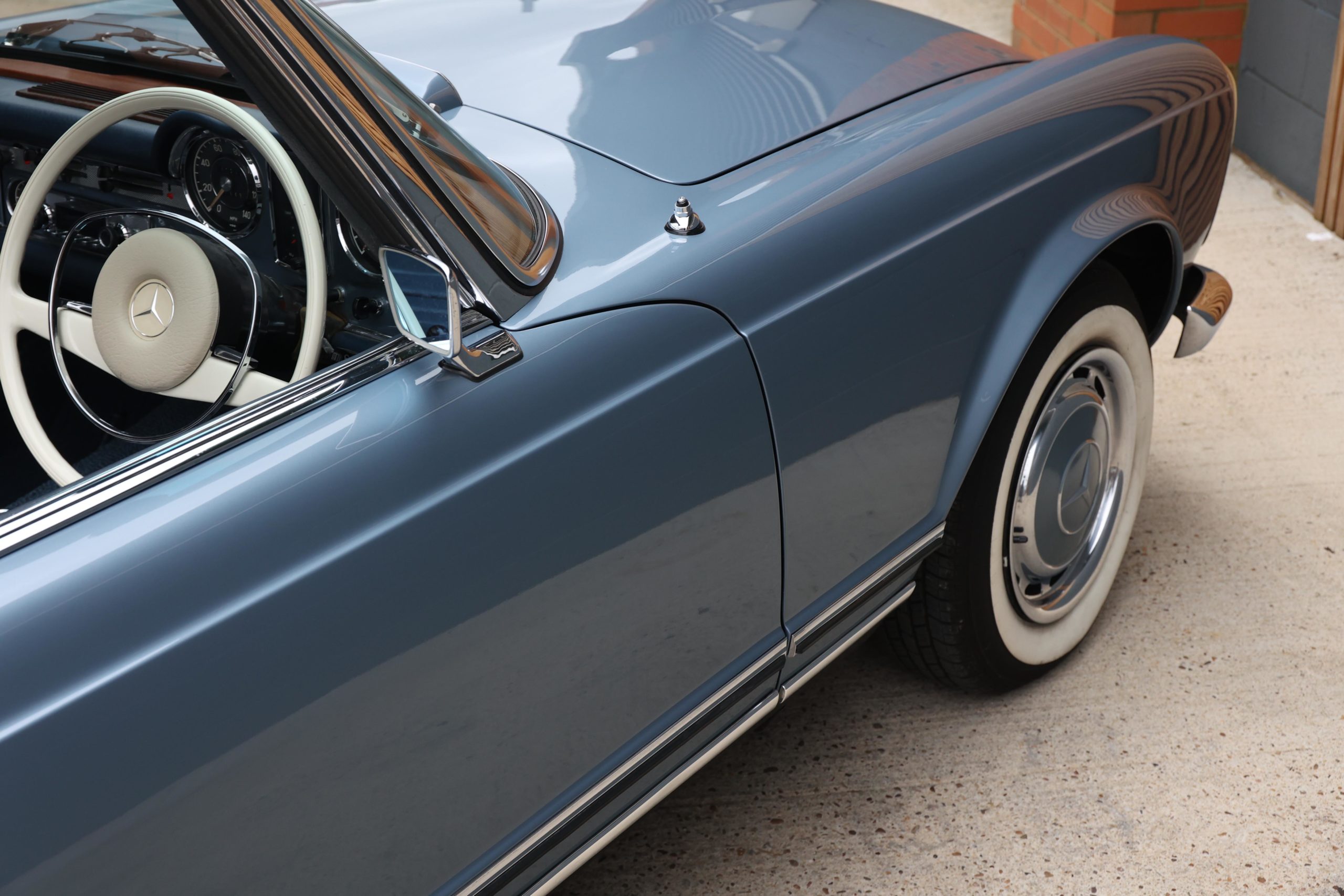 1970 Mercedes Benz W113 280SL Gray Blue (906) with Blue MB Tex