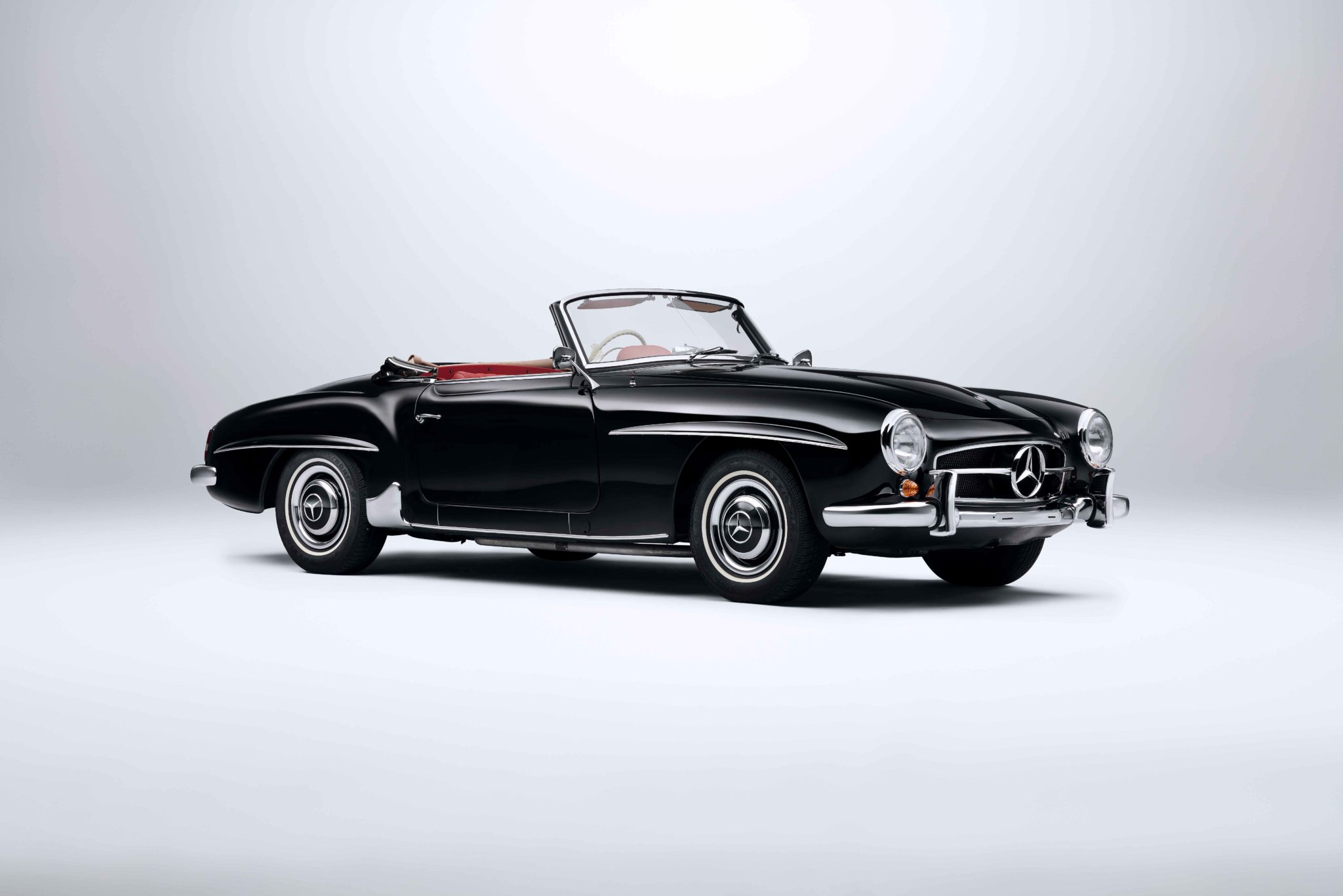1960 Mercedes Benz W121 190SL Black (872) with Red Leather (641