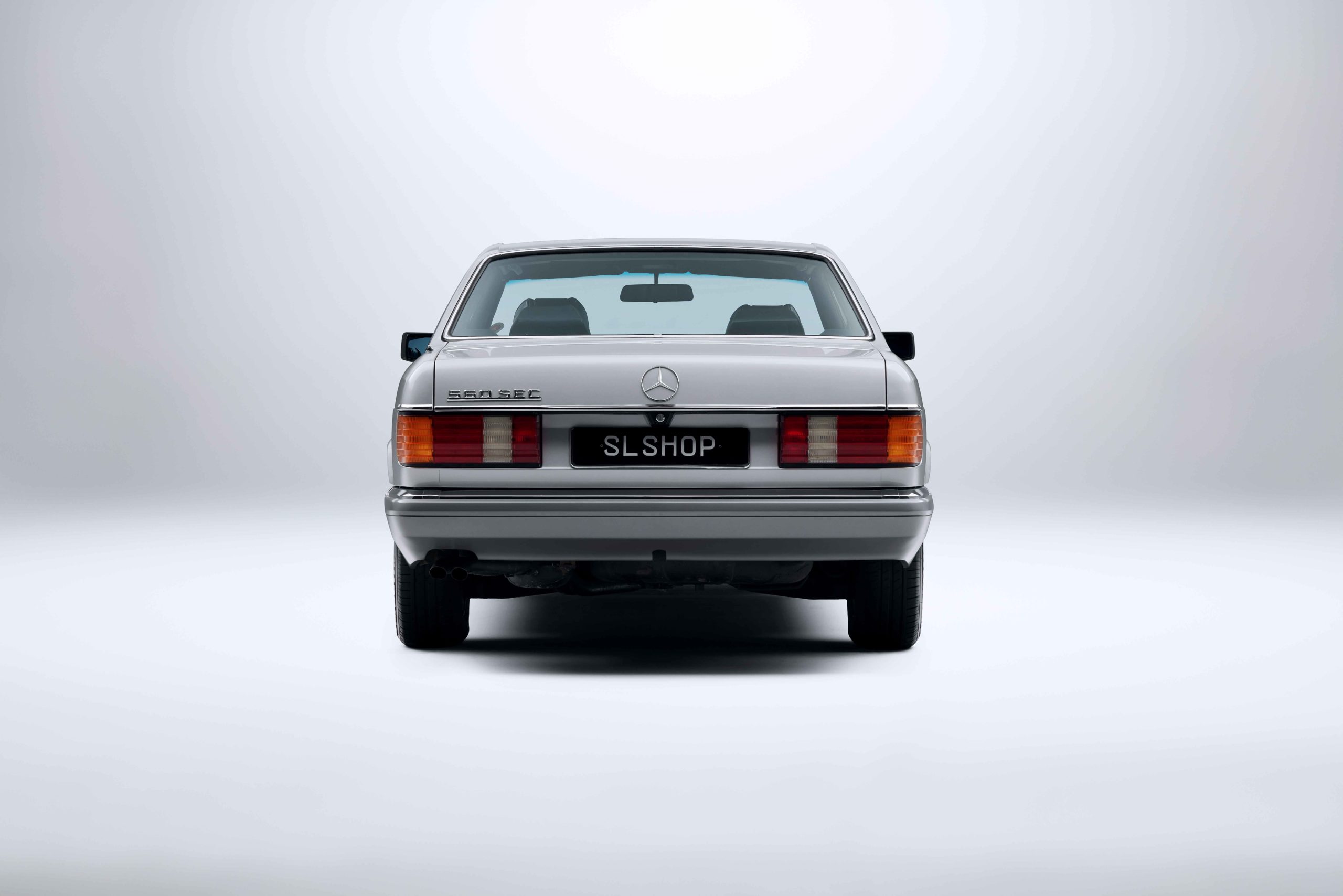 1988 Mercedes Benz W126 560SEC Astral Silver (735) with Black