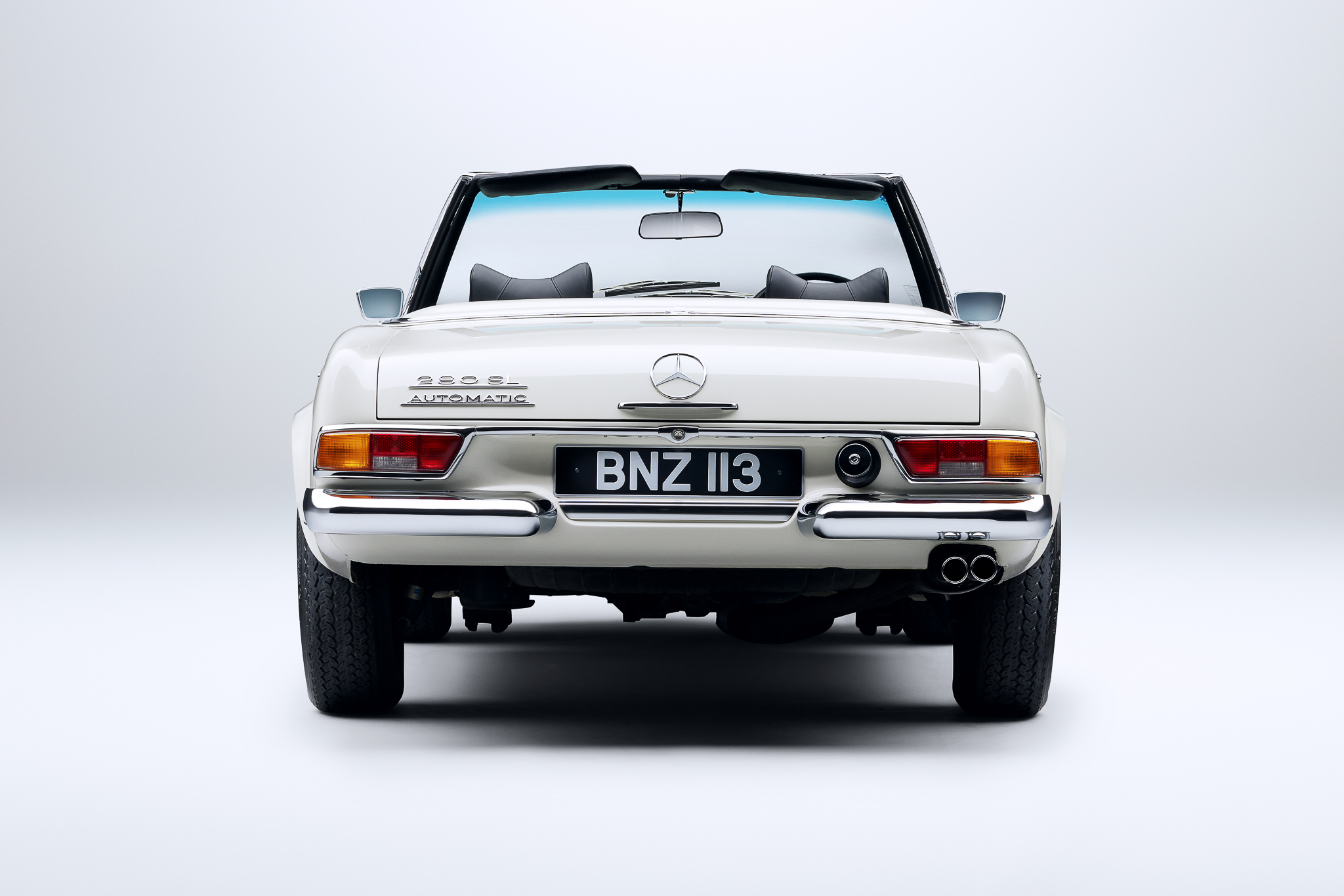 1968 Mercedes Benz W113 280SL Automatic White (050) with Black Leather ...