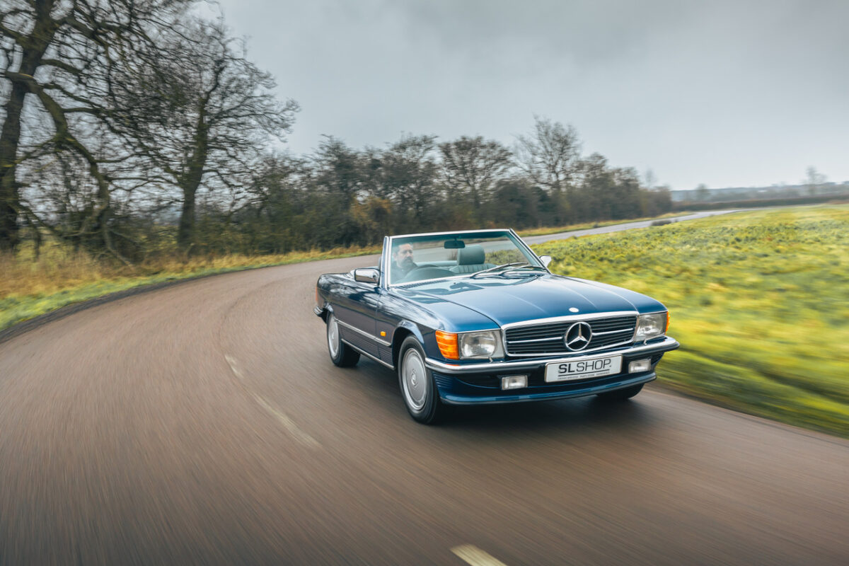1986 Mercedes Benz R107 500SL Nautical Blue (929) with Grey Leather ...